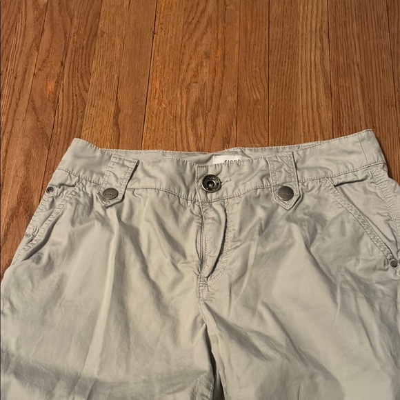 Signal Gray Elastic Waistband Capri Pants Relaxed Fit - Picture 4 of 14